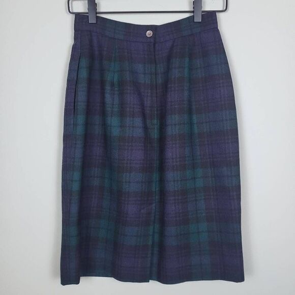 VTG Lord & Taylor Womens Tartan Wool Suit Size 6P Jacket Skirt Academia Preppy - Picture 4 of 14